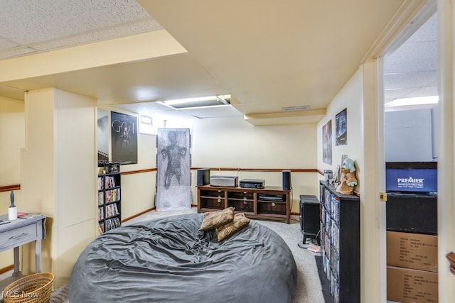 bedroom featuring carpet flooring