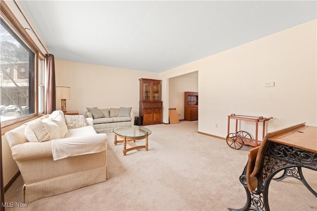 view of carpeted living room