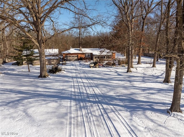 view of snowy yard