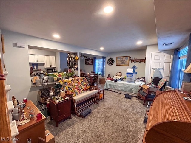 bedroom with carpet floors