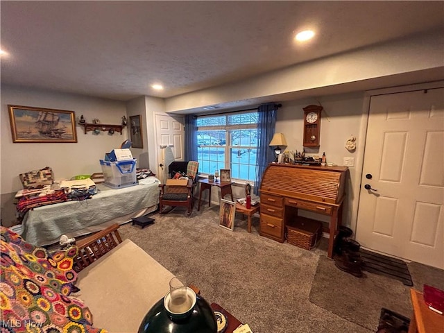 bedroom with carpet flooring