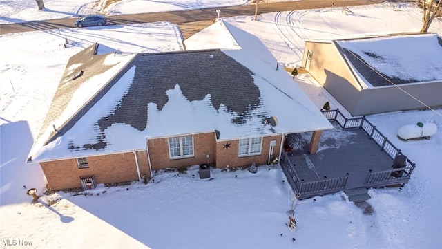 view of snowy aerial view