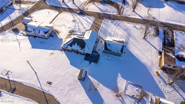 view of snowy aerial view