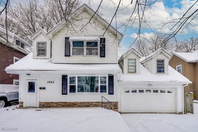 view of front of house featuring a garage