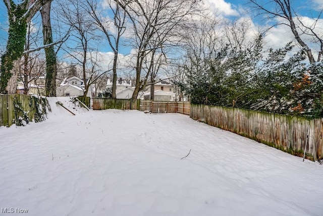 view of snowy yard