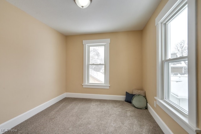 empty room featuring carpet floors