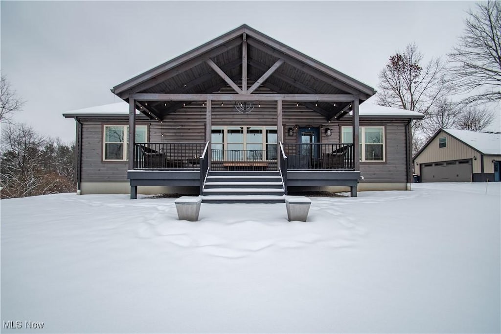 view of front of property with a porch