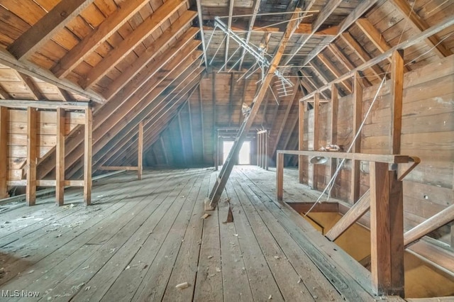 view of attic