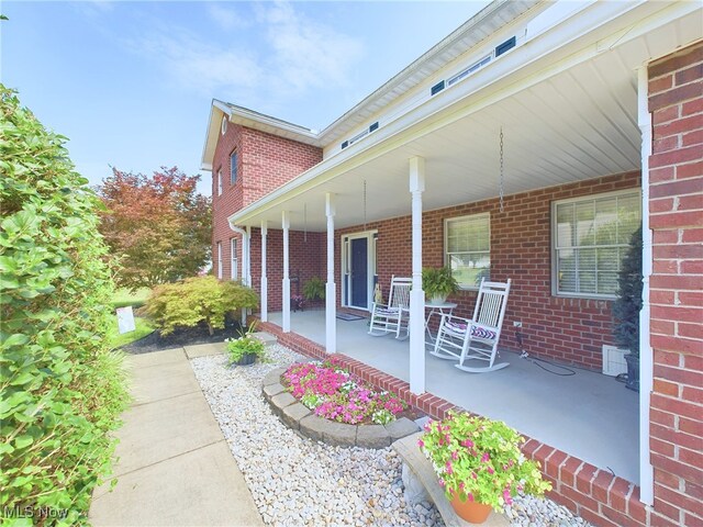 view of patio with covered porch