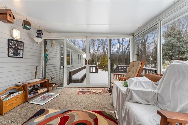 sunroom / solarium featuring a wealth of natural light