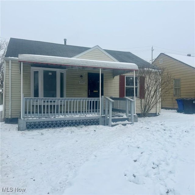 bungalow with covered porch