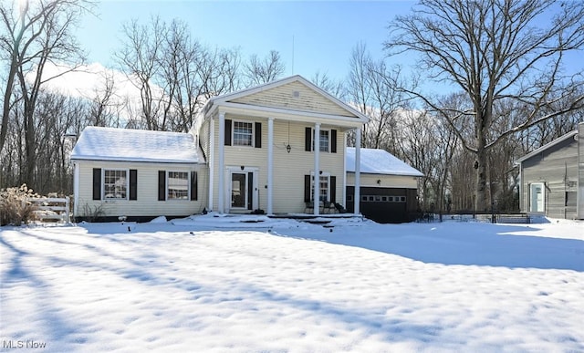 view of front of house featuring a garage