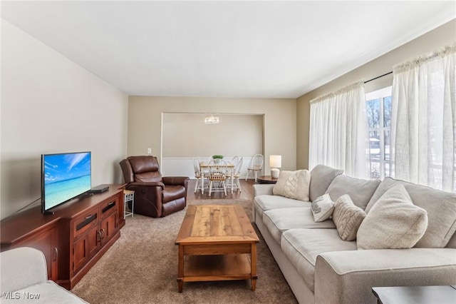 view of carpeted living room