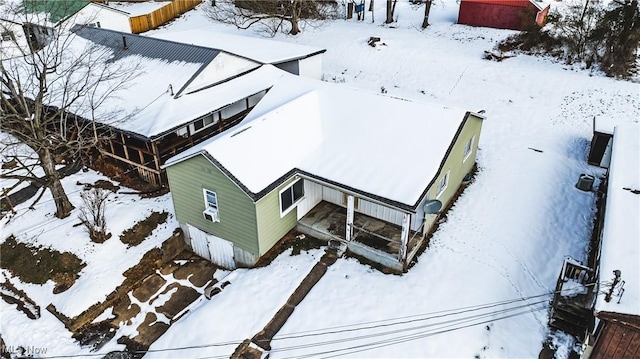 view of snowy aerial view