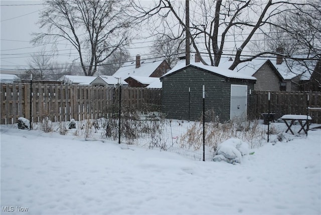 view of snowy yard