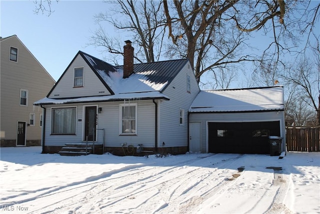 view of front of home featuring a garage