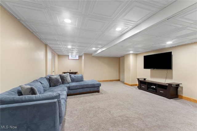 view of carpeted living room