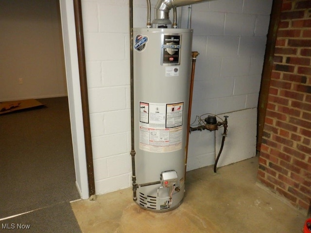 utilities featuring gas water heater