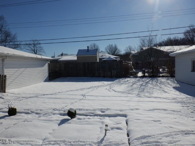 view of snowy yard