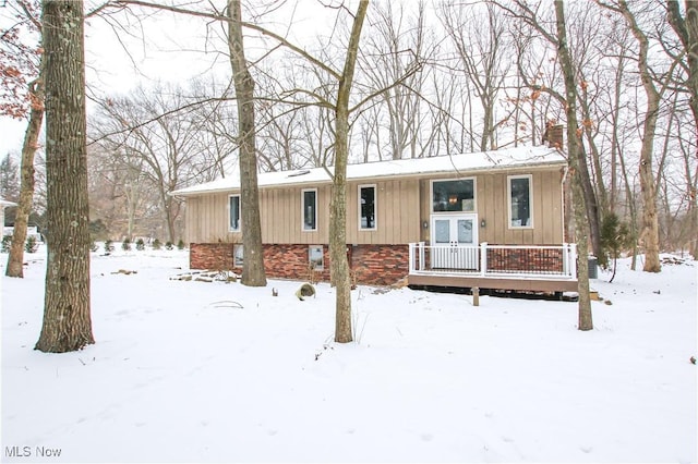 view of front of property with french doors