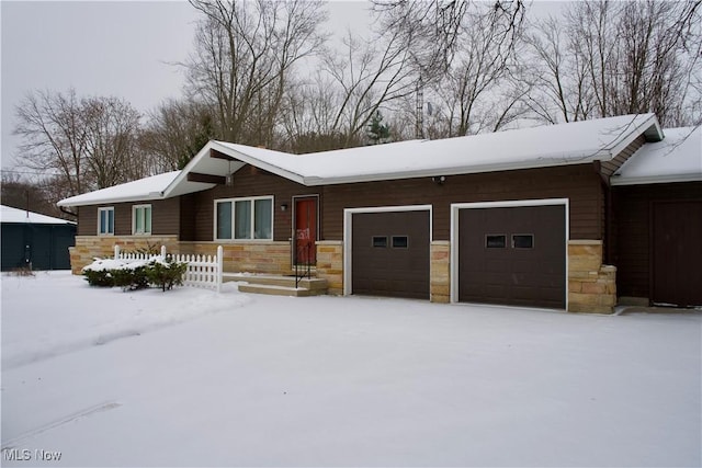 ranch-style house with a garage