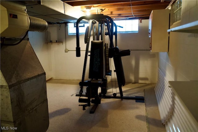 view of workout room