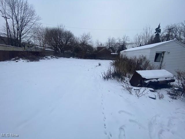 view of snowy yard