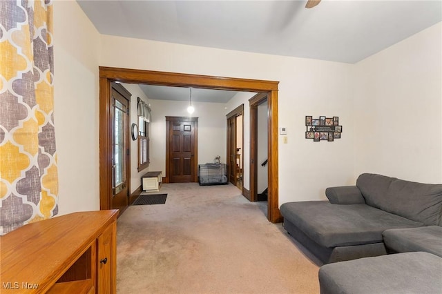 view of carpeted living room