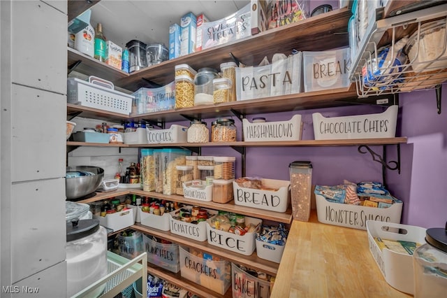 view of pantry