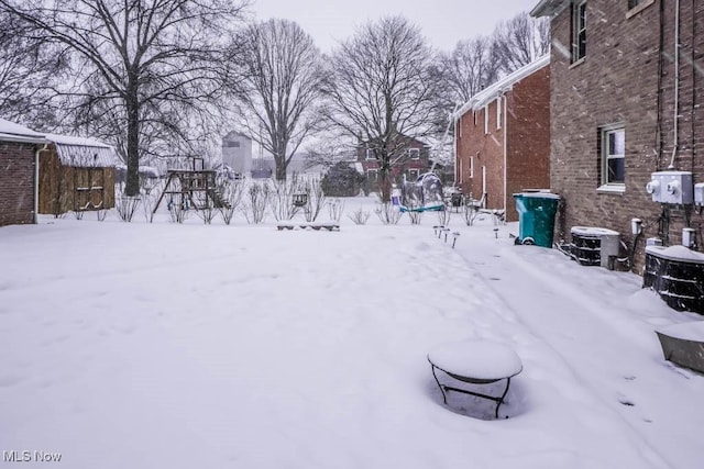 view of snowy yard