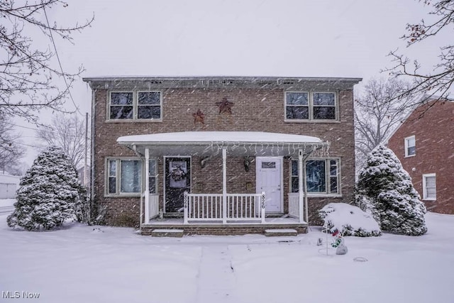 view of front of house with covered porch