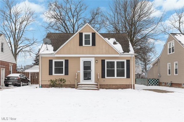 view of bungalow-style house