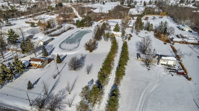 view of snowy aerial view