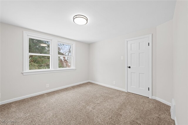 view of carpeted empty room