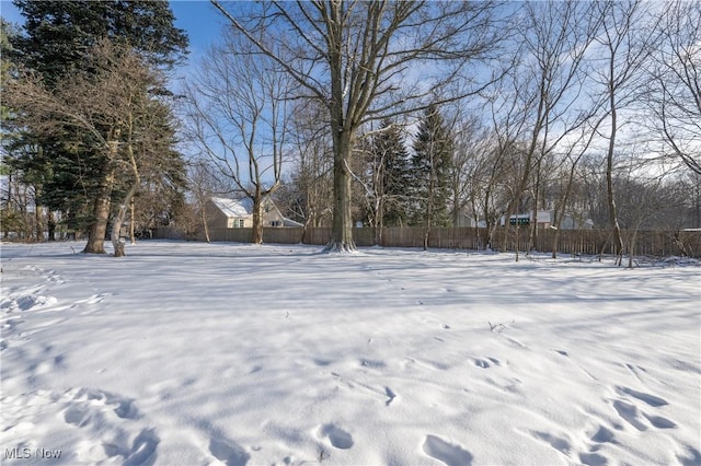 view of snowy yard