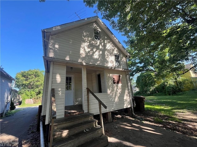 view of back of property