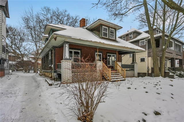 view of front of home with a porch