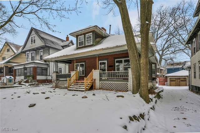 view of front of house featuring covered porch