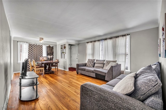 living room featuring hardwood / wood-style flooring