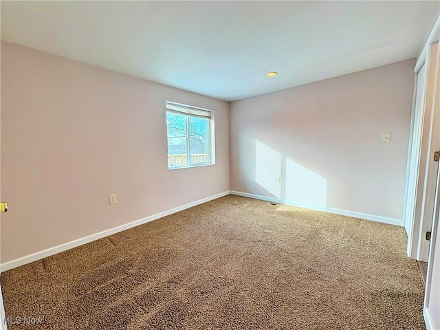 view of carpeted empty room