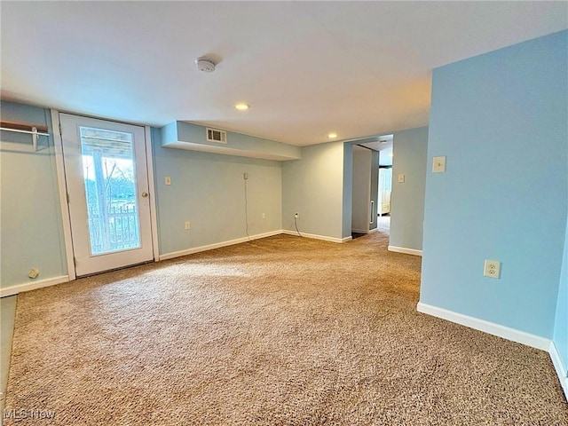 view of carpeted empty room