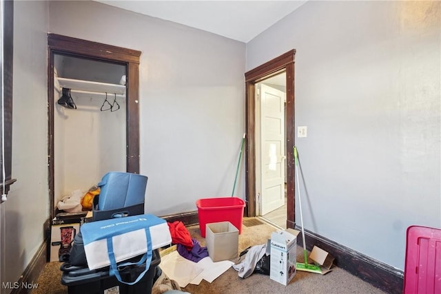 view of carpeted bedroom