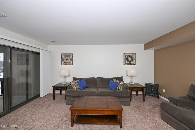 view of carpeted living room