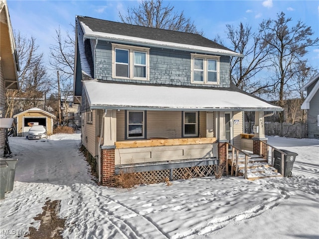 view of front of house featuring covered porch