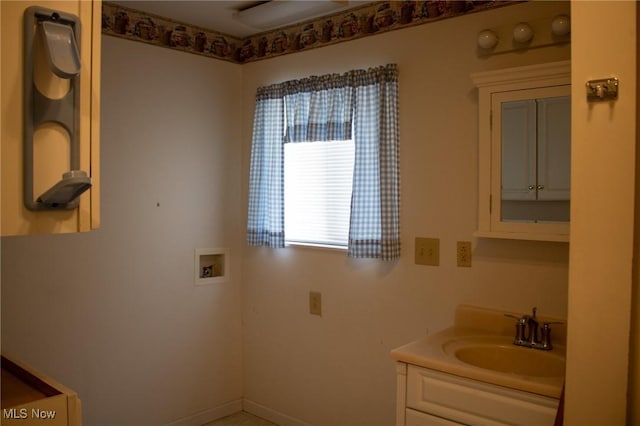 bathroom featuring vanity