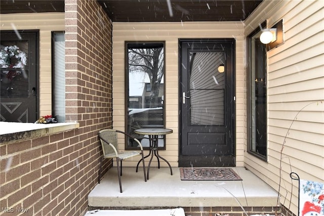 view of doorway to property