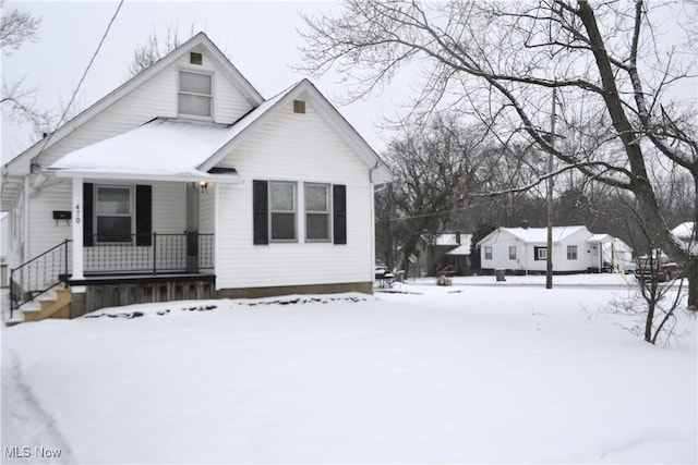 view of front of house featuring a porch