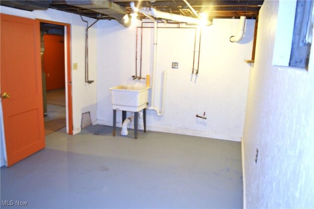 view of basement