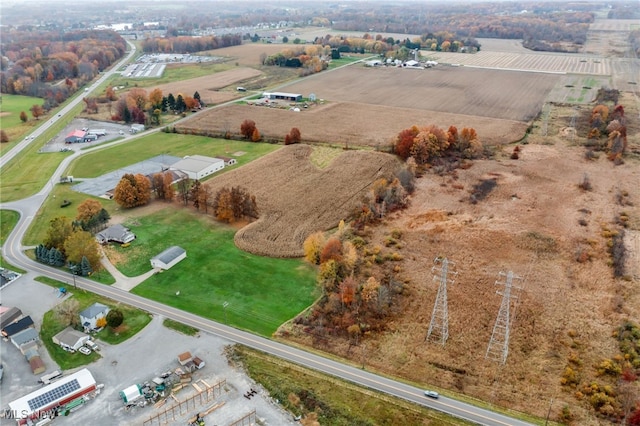 drone / aerial view with a rural view