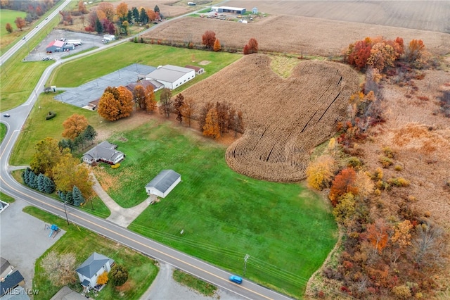 bird's eye view featuring a rural view